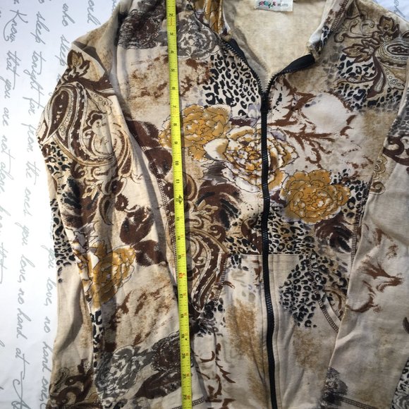 Arvanti Light Hoody Gold Floral Beaded 1XL - Picture 2 of 11